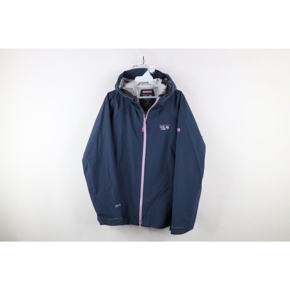 Mountain Hardwear Women's Navy Blue Utility Jacket with Light Pink Zipper